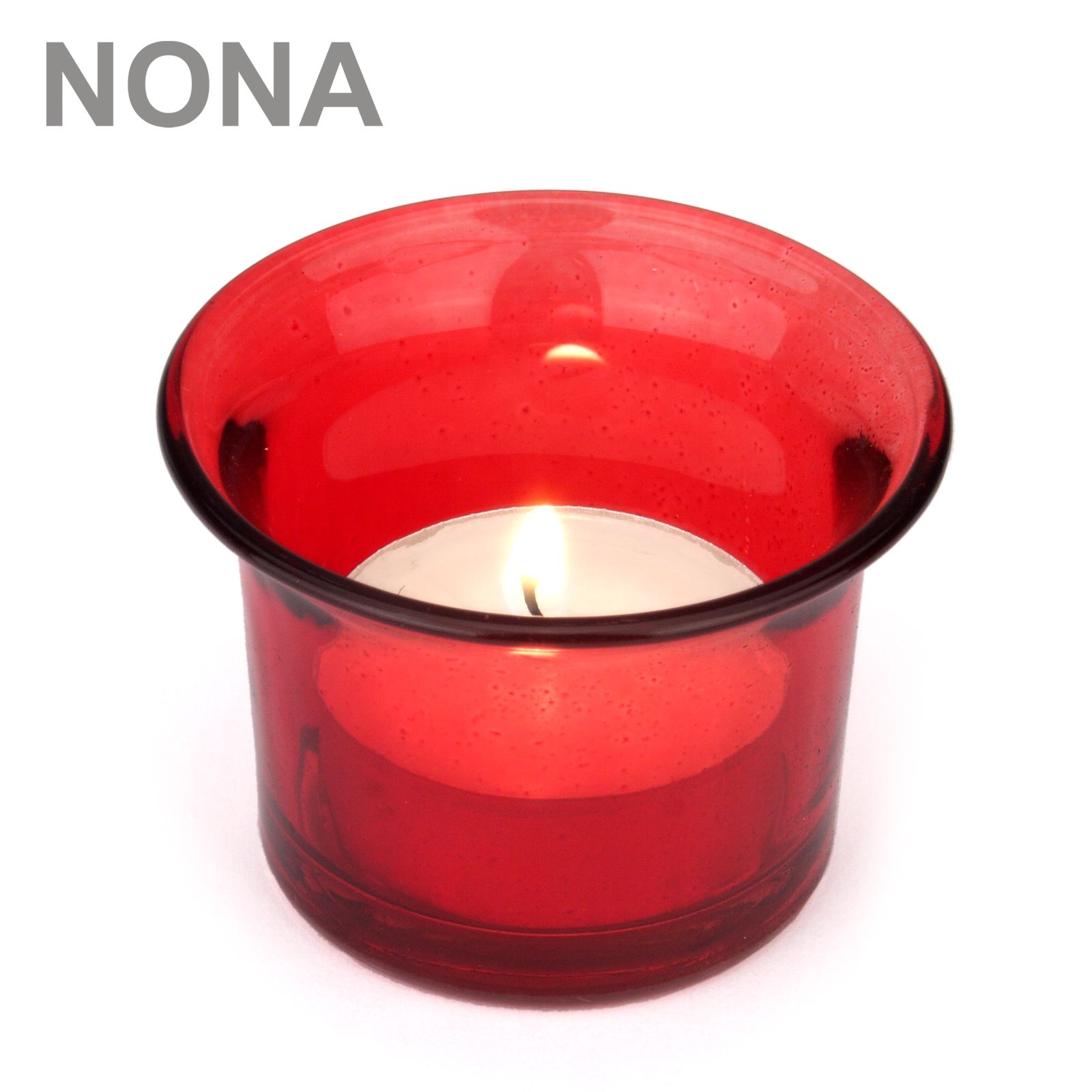 Set 9 NONA Teelicht-Gläser 4,5 cm Teelichtglas Kerzen-Glas Kerzengläser LILA